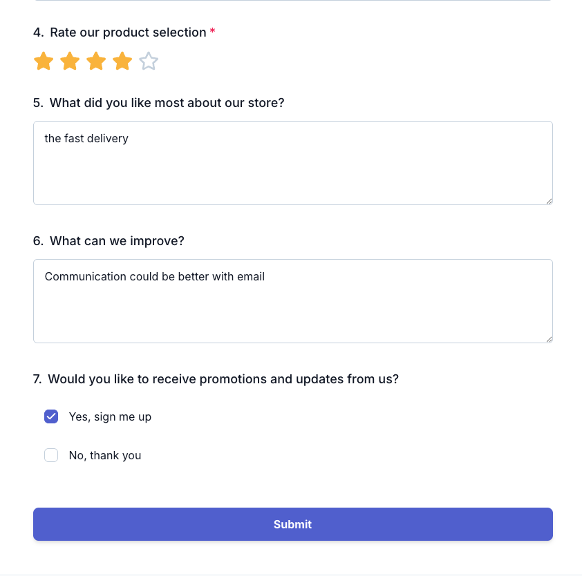 Form builder interface showing multiple field types including text, email, dropdown, and file upload